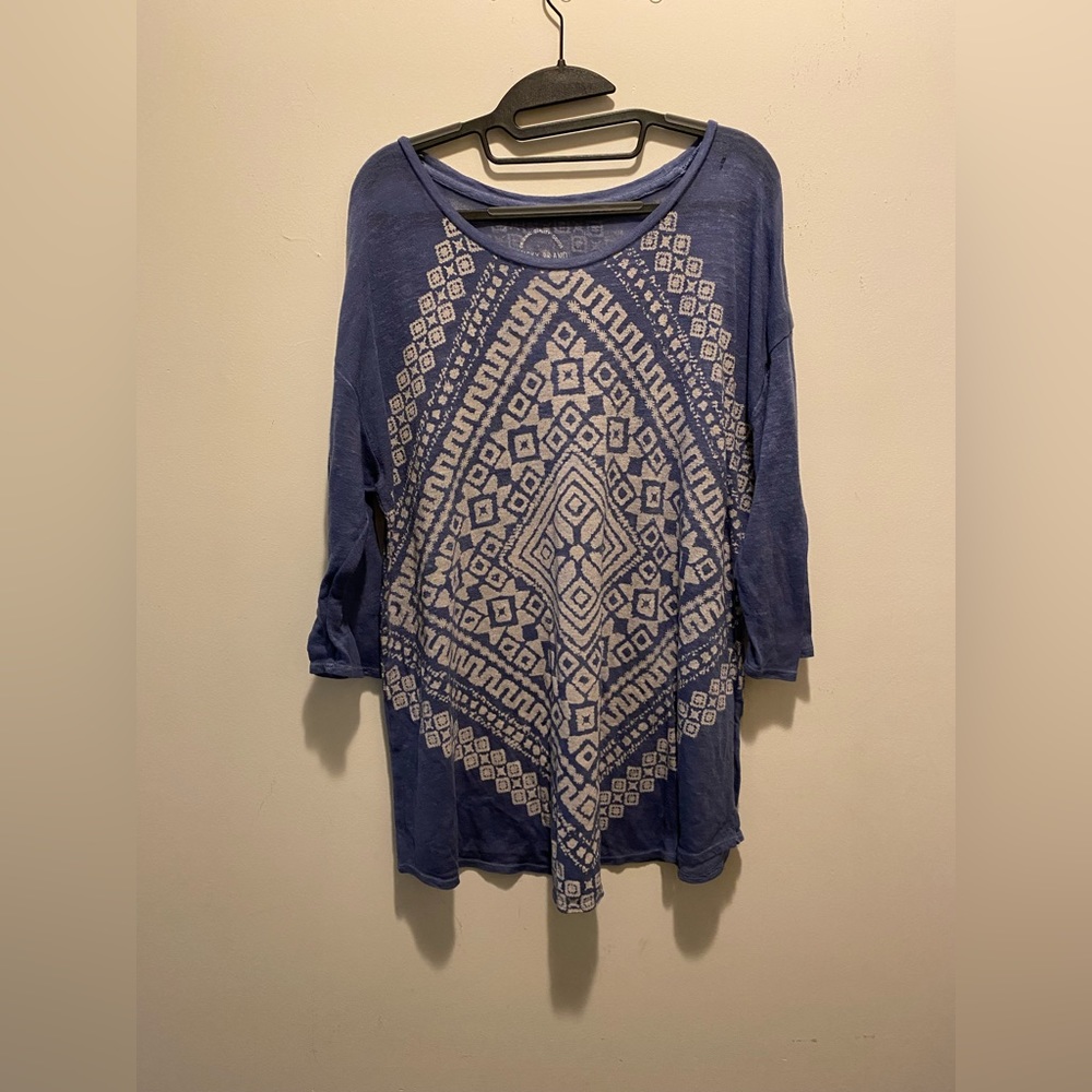 1X lucky brand 3/4 sleeve top